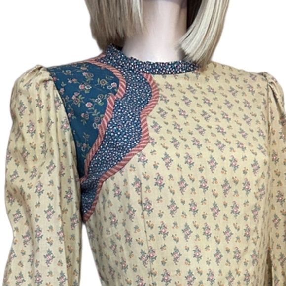 Suttles & Seawinds Vintage Victorian Dress House on Prairie Cottagecore Cotton - Picture 4 of 15